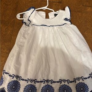 Cynthia Crowley dress girls size 18 months white sleeveless
